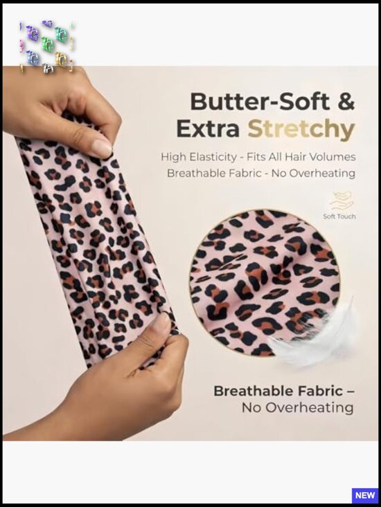 Extra Wide Stretchy Sleep Scarf Headband Anti-Frizz Curly Hair Wrap main image 5